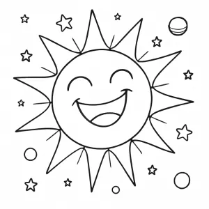 Desenho do Sistema Solar para colorir 20
