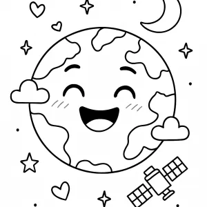 Desenho do Sistema Solar para colorir 21