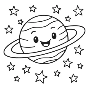 Desenho do Sistema Solar para colorir 31