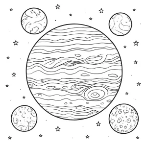 Desenho do Sistema Solar para colorir 32