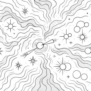 Desenho do Sistema Solar para colorir 35