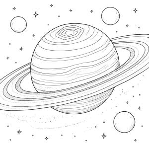 Desenho do Sistema Solar para colorir 36