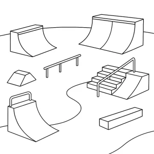 Desenho de skate para colorir 4