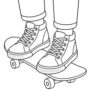 Desenho de skate para colorir 6