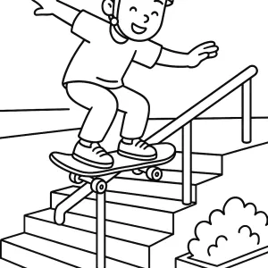 Desenho de skate para colorir 7