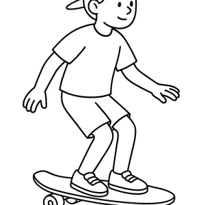 Desenho de skate para colorir 8
