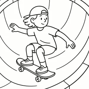 Desenho de skate para colorir 10