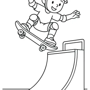 Desenho de skate para colorir 11