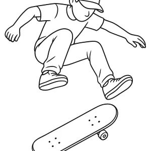 Desenho de skate para colorir 12