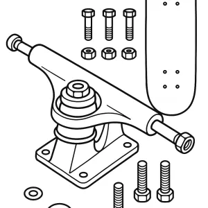 Desenho de skate para colorir 13