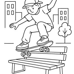 Desenho de skate para colorir 14