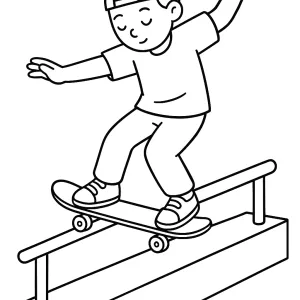 Desenho de skate para colorir 15