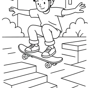 Desenho de skate para colorir 16
