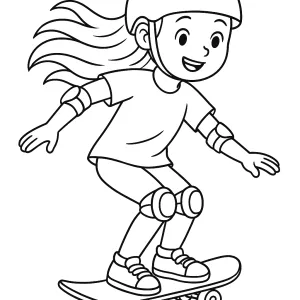 Desenho de skate para colorir 18