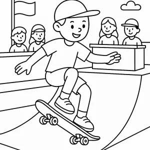 Desenho de skate para colorir 19