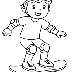 Desenho de skate para colorir 20