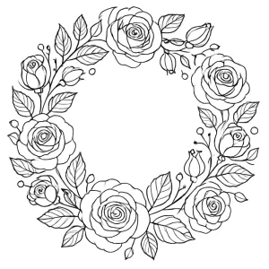 Desenho de rosa para colorir 1