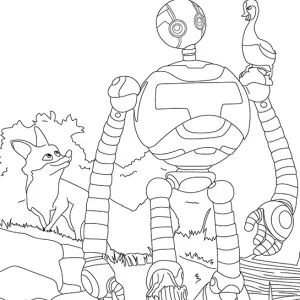 Desenho do Robot Selvagem para colorir 1