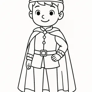 Desenho de príncipe para colorir 1