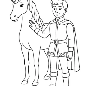 Desenho de príncipe para colorir 2