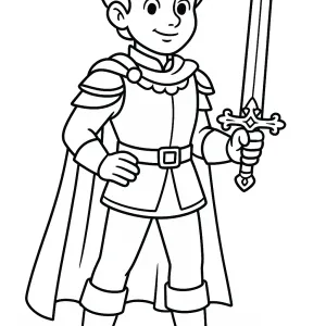 Desenho de príncipe para colorir 4