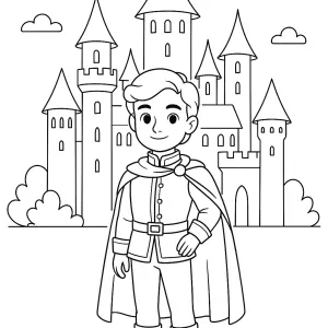 Desenho de príncipe para colorir 5