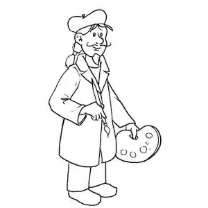 Desenho de profissão para colorir 33