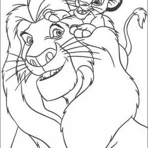 Desenho do Rei Leão para colorir 29
