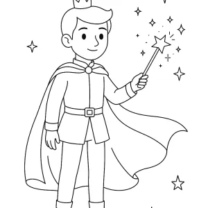 Desenho de príncipe para colorir 15