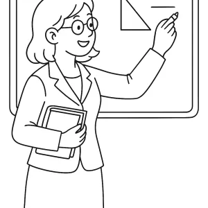 Desenho de professor para colorir 2