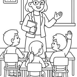 Desenho de professor para colorir 3
