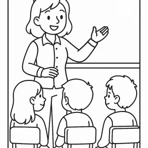 Desenho de professor para colorir 6