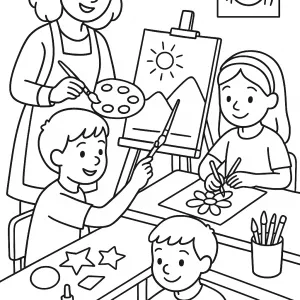 Desenho de professor para colorir 8