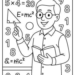 Desenho de professor para colorir 11