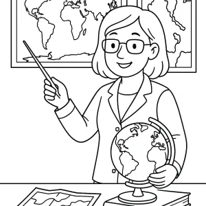 Desenho de professor para colorir 14