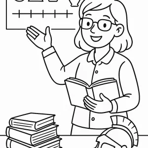 Desenho de professor para colorir 15