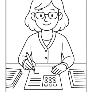 Desenho de professor para colorir 16