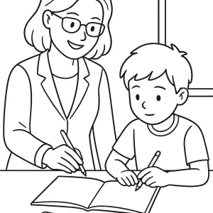 Desenho de professor para colorir 17