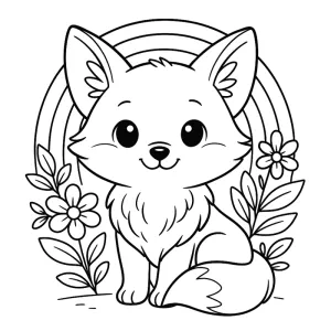 Desenho de raposa para colorir 2