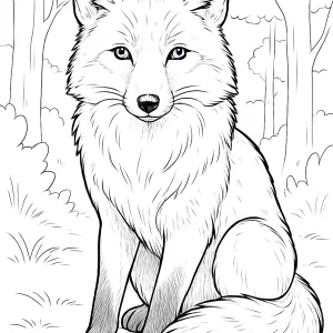 Desenho de raposa para colorir 4