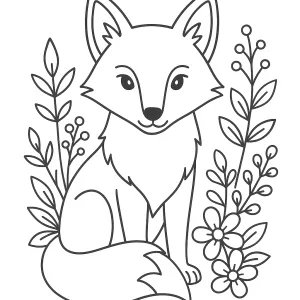 Desenho de raposa para colorir 7