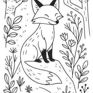 Desenho de raposa para colorir 8