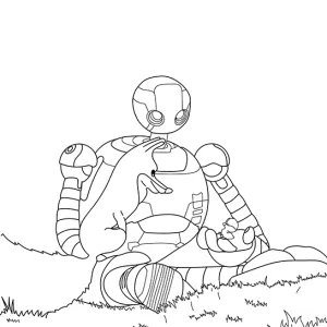 Desenho do Robot Selvagem para colorir 2