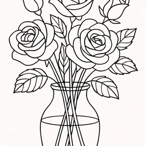 Desenho de rosa para colorir 2