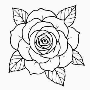 Desenho de rosa para colorir 3