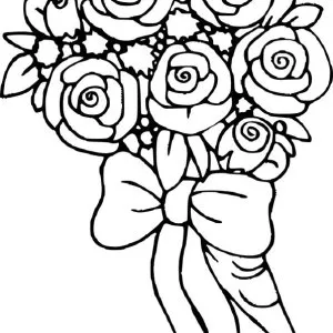 Desenho de rosa para colorir 7