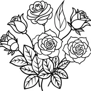 Desenho de rosa para colorir 8