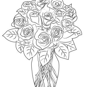 Desenho de rosa para colorir 10