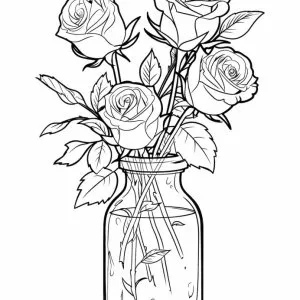 Desenho de rosa para colorir 11