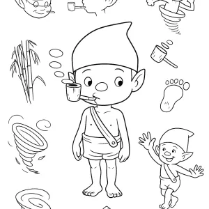 Desenho do Saci Pererê para colorir 3